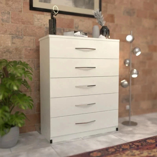 Ready assembled white chest - assembled, of