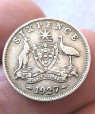 1927 Australia Silver Sixpence
