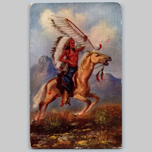 Postcard indian chief - postcard,
