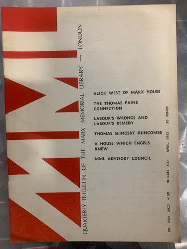 Marx memorial library - marx,