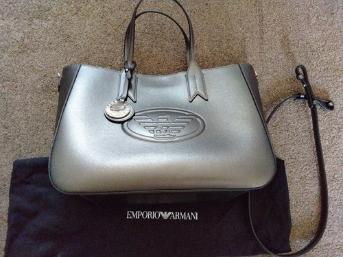 Armani large leather bag - bag, black