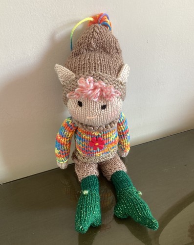 Homemade hand knitted elf soft - elf,