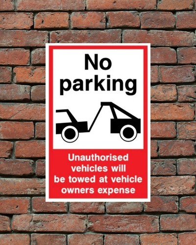 Parking tow away sign metal - parking,
