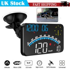 Universal Digital Speedometer GPS Car HUD Head Up Display MPH Overspeed Alarm UK