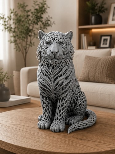 Tiger statue decorative - statue,