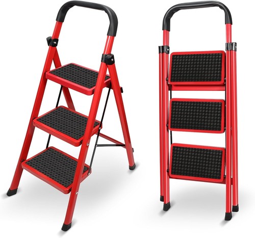 Folding step ladder anti - step,