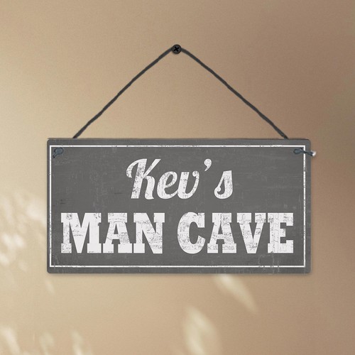 Personalised shabby man cave - personalised,