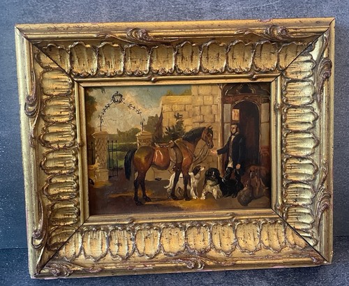 Antique victorian french oil - victorian,
