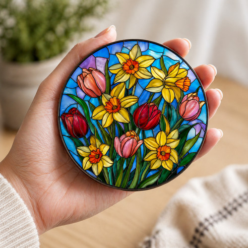 Daffodil tulip stained - daffodil,