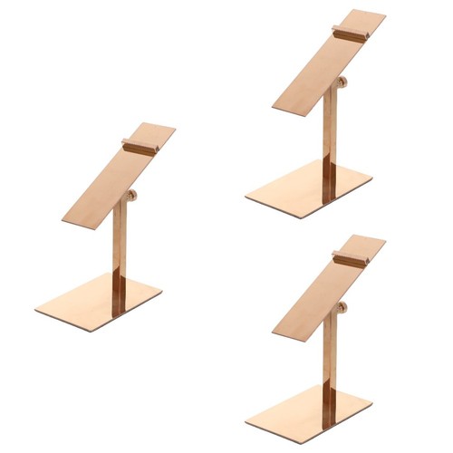 Stylish rose gold shoe display - gold,