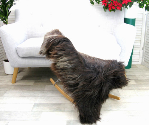 Brown icelandic sheepskin rug - icelandic,