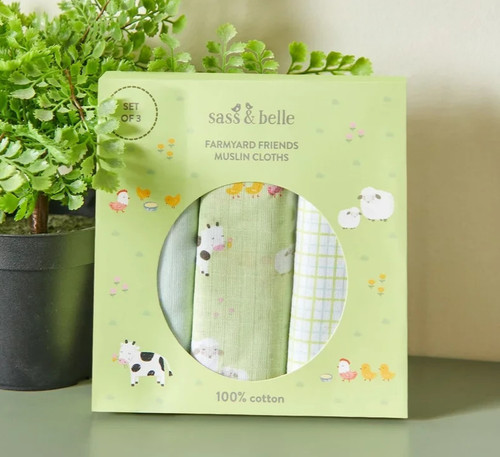 Sass belle muslin cloths - sass, &