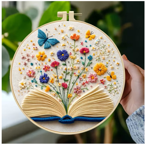 Embroidery hoop kit 20cm - embroidery,