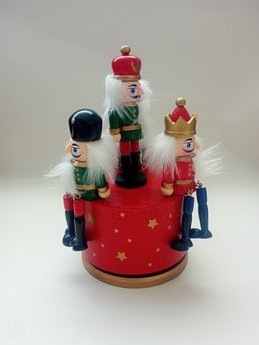 Wooden nutcracker music box - wooden,