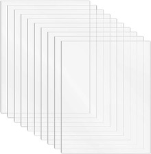 10 Pcs Acrylic Sheet 1Mm Clear Acrylic Plexiglass Plastic Sheets for Crafts, 1Mm