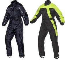 Black Beacon Waterproof Motorcycle One Piece Over Suit Motorbike Rain Wear