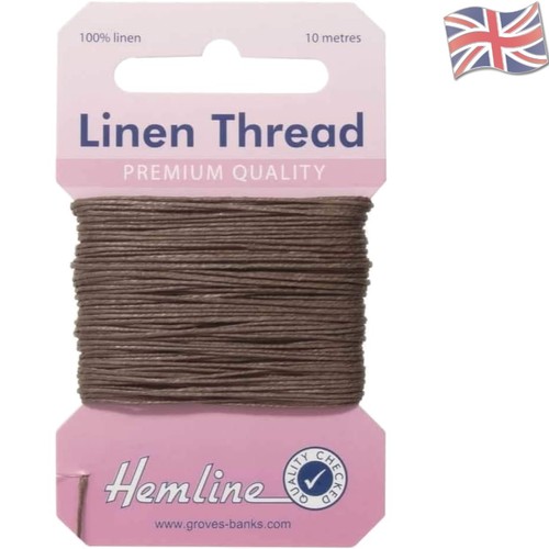 Versatile brown linen thread - brown,