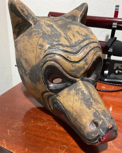 Wooden antique primitive mask - wooden,