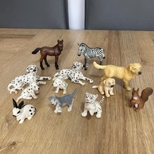 Schleich Dogs And Puppies, rabbit horse zebra cub joblot  Bundle
