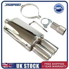 Twin Tip Stainless Steel Sports Performance Universal Exhaust Back Box FOR HONDA