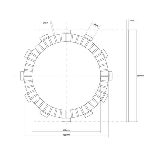 Single clutch friction - single,