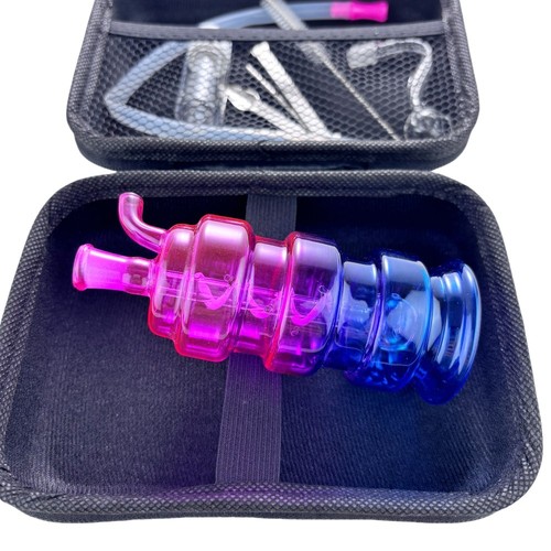 Glass bong purple blue - glass, purple-blue