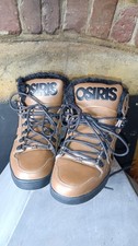 OSIRIS SHOES NYC 83 Shearling  Brown  Vintage Fur Lined Skate Shoes UK 9 Eur 43