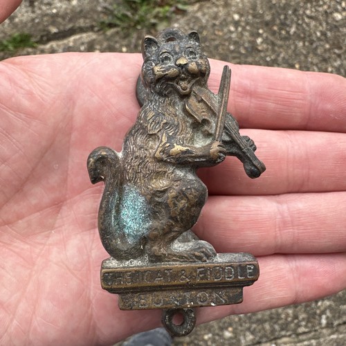 Mid century brass cat fiddle - brass,