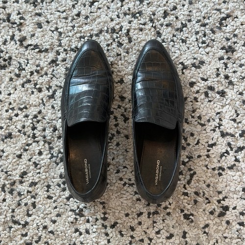 Vagabond black croc embossed - croc,