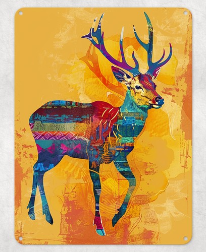Abstract deer artwork metal - abstract,