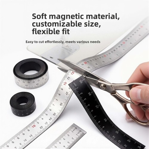 Rollable magnetic scale - rollable, ruler