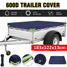 Blue Trailer Cover With Bungee