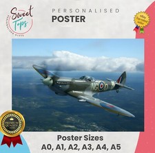 SPITFIRE WALL ART POSTER PRINTING A0 A1 A2 A3 A4 A5 MADE TO ORDER