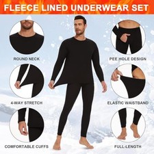 Mens Thermal Long Johns Top T