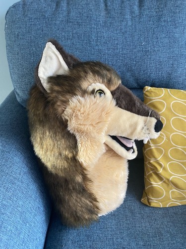 Wolf husky hand puppet 15 - wolf, /