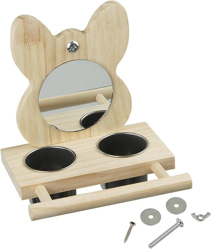 Parrot wooden playstand with - wooden,