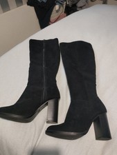Ladies Black Heeled Boots Size