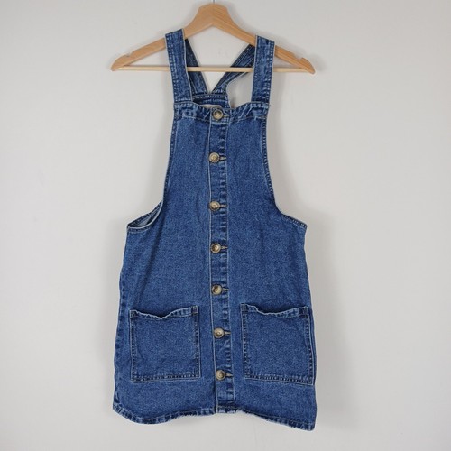 Denim ladies pinafore dress - co,