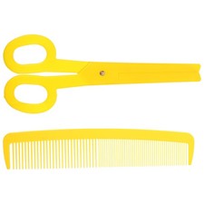 2 Pcs Plastic Scissor Prop Giant Comb Barber Tools Extra Large Prank