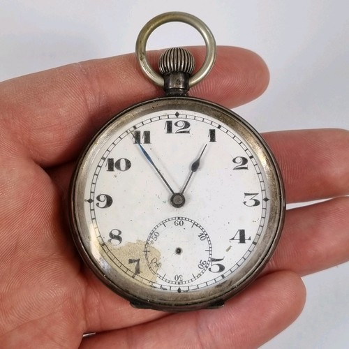 Antique silver cased pocket - cased,