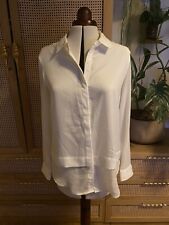 White Calvin Klein Shirt Blouse With See Through Sleeves