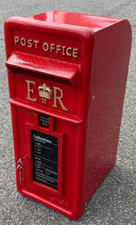 ER Cast Iron Post Office style post box - Red Royal mail letter box