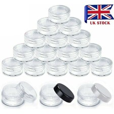 Sample Pots Container Small Empty MULTI COLOR Plastic Jar Cosmetic Glitter 5ml