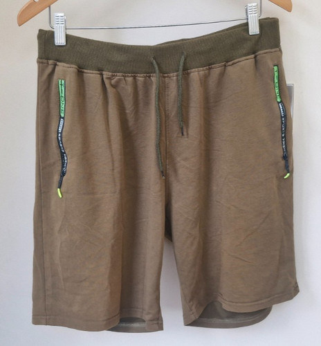 Men green shorts zip - men's, pockets