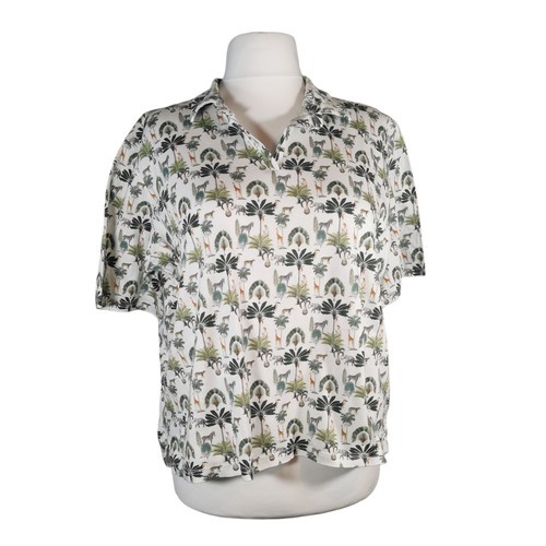 Safari print shirt white - print, 22