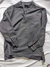 Mens Kilt Shirt Size M Relaxed Fit Black Wedding Jacobite Excellent Condition