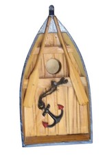 Wooden Row Boat Birdhouse Farm