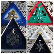 1992, 1993, 1994 Swarovski Original Christmas Stars Annual Ornaments 