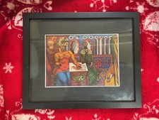 Antique 1934 RARE DELUXE FRAMED ART PRINT , EDWARD BURRA OOAK