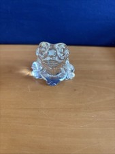 Princess House Frog 24% Leaded Crystal Clear Glass  Germany Figurine Paperweight